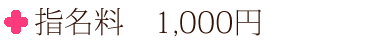 指名料 1000円