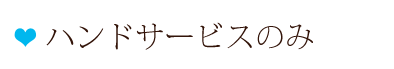 ハンドサービスのみ